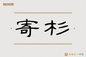 寄杉-字体家AI神笔