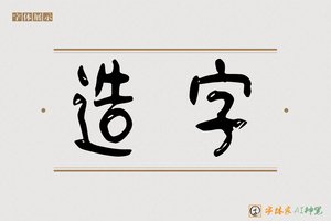 造字-气理AI篆书