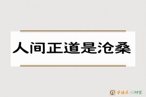 人间正道是沧桑-字体家AI神笔
