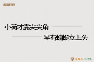 小荷才露尖尖角早有蜻蜓立上头-字体家AI神笔