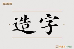 造字-寒梅AI楷书