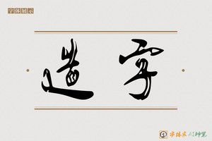 造字-梅东AI行书