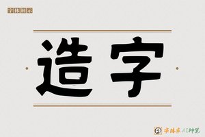 造字-爷看AI手写体