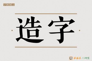 造字-偶和正楷AI字体模型