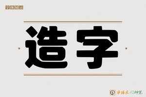 造字-奥女AI印刷体