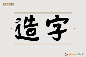 造字-无影AI行草