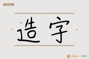 造字-伍绵AI硬笔手写