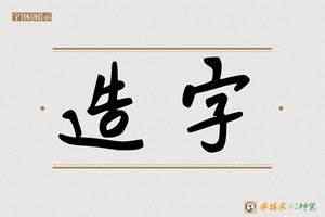 造字-入秋AI个性行书