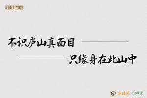 不识庐山真面目只缘身在此山中-字体家AI神笔