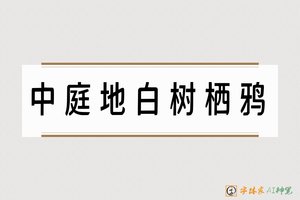 中庭地白树栖鸦-字体家AI神笔