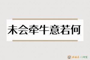 未会牵牛意若何-字体家AI神笔