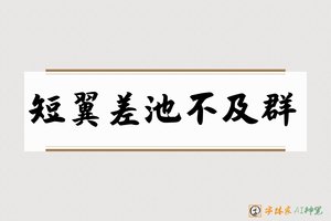 短翼差池不及群-字体家AI神笔