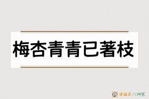 梅杏青青已著枝-字体家AI神笔