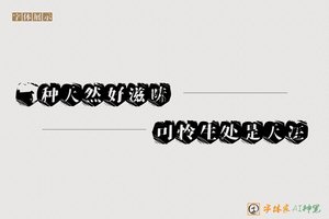 一种天然好滋味可怜生处是天涯-字体家AI神笔