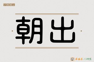 朝出-字体家AI神笔
