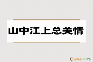 山中江上总关情-字体家AI神笔