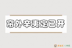 帘外辛夷定已开-字体家AI神笔