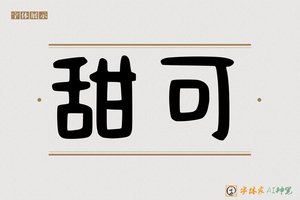 甜可-字体家AI神笔