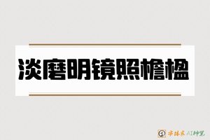 淡磨明镜照檐楹-字体家AI神笔