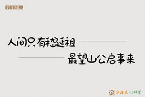 人间只有嵇延祖最望山公启事来-字体家AI神笔