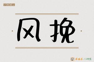 风挽-字体家AI神笔