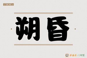 朔昏-字体家AI神笔