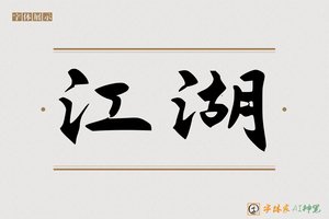 江湖-字体家AI神笔