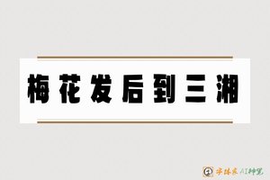 梅花发后到三湘-字体家AI神笔