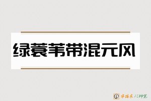 绿蓑苇带混元风-字体家AI神笔