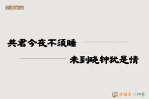共君今夜不须睡未到晓钟犹是情-字体家AI神笔