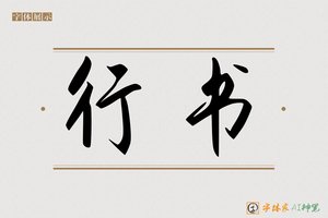 行书-字体家AI神笔