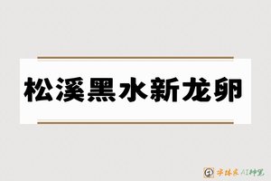 松溪黑水新龙卵-字体家AI神笔