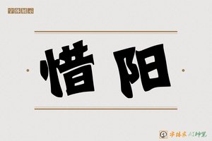 惜阳-字体家AI神笔
