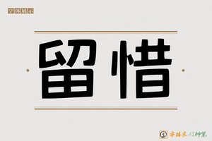 留惜-字体家AI神笔