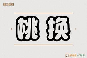 桃换-字体家AI神笔