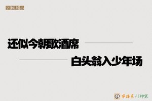 还似今朝歌酒席白头翁入少年场-字体家AI神笔
