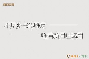 不见乡书传雁足唯看新月吐蛾眉-字體家AI神筆