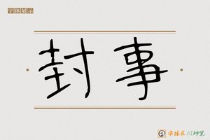 封事-字体家AI神笔