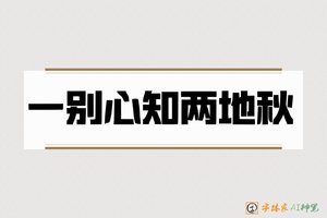 一别心知两地秋-字体家AI神笔