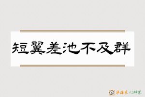 短翼差池不及群-字体家AI神笔