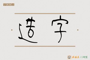 造字-江然AI篆书
