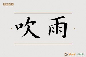 吹雨-字体家AI神笔