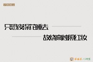 只恐夜深花睡去故烧高烛照红妆-字体家AI神笔