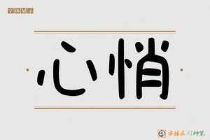 心悄-字体家AI神笔