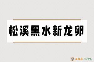 松溪黑水新龙卵-字体家AI神笔
