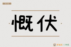 慨伏-字体家AI神笔