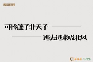 可怜蓬子非天子逃去逃来吸北风-字体家AI神笔