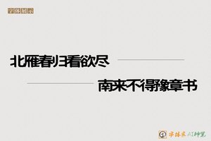 北雁春归看欲尽南来不得豫章书-字体家AI神笔