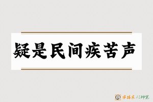 疑是民间疾苦声-字体家AI神笔
