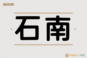 石南-字体家AI神笔